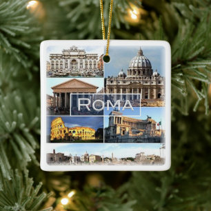 Ornement En Céramique LZO010 mosaïque de ROME, Latium, Italie,