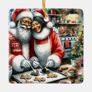 Ornement En Céramique M. et Mme Clause Joli Noël Personnalisé