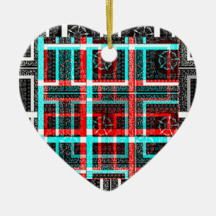 Ornement En Céramique Ma conception de Maze Carré