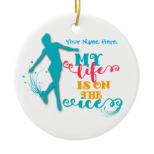 Ma vie est sur l'ornement de patinage artistique