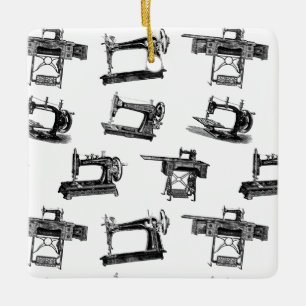 Ornement En Céramique Machines à coudre anciennes COULEUR ARRIÈRE - PLAN