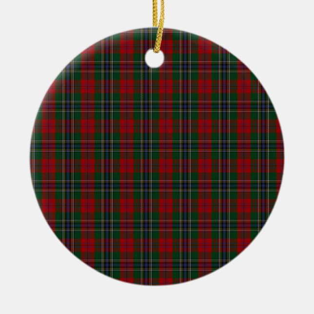 Ornement En Céramique MacLean/tartan de famille clan de McLean (Devant)