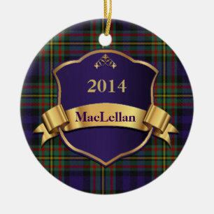 Ornement En Céramique MacLellan Tartan Plaid