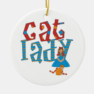Ornement En Céramique Madame de chat