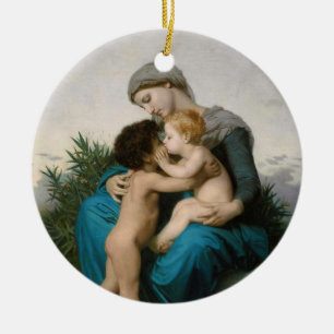 Ornement En Céramique Madonna, Bouguereau, Amour fraternel, 1851