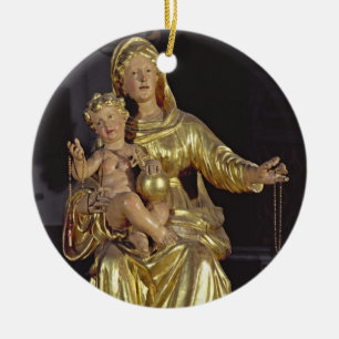 Ornement En Céramique Madonna et enfant, XVIIème siècle (bois doré)