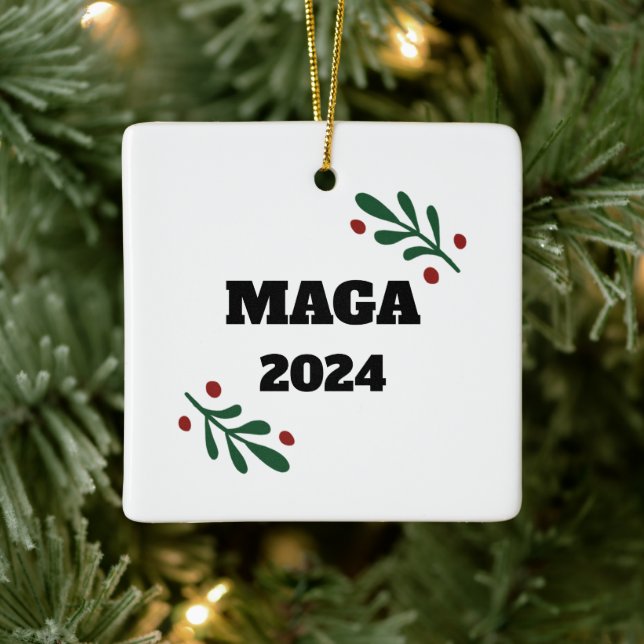 Ornement En Céramique MAGA 2024 Christmas Tree Ornament Decor (Arbre)