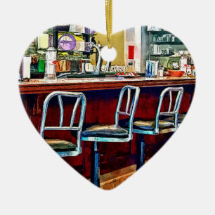 Ornement En Céramique Magasin De Bonbons Avec Fontaine De Soda