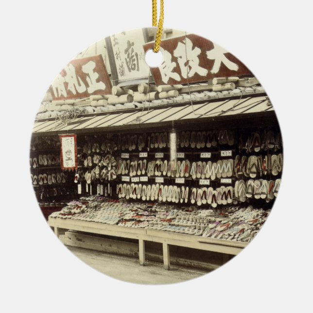 Ornement En Céramique Magasin de chaussure à Kyoto, c.1890 (photo (Devant)