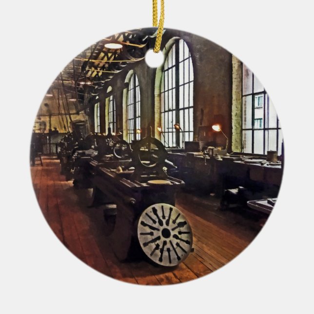 Ornement En Céramique Magasin de machines d'usine (Devant)