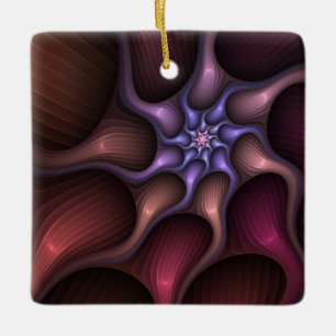 Ornement En Céramique Magique brillant Abstrait rayé coloré Fractal