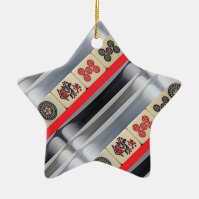 Ornement En Céramique Mahjong Oriental (Devant)