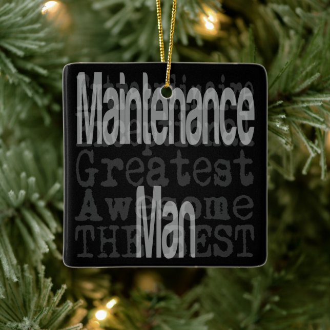 Ornement En Céramique Maintenance Man Extraordinaire (Arbre)