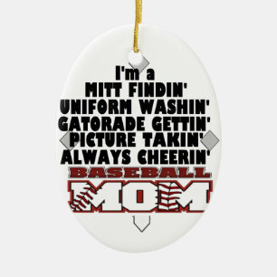 Ornement En Céramique Maman de base-ball