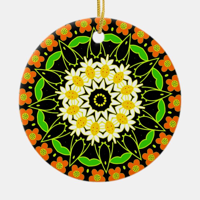 Ornement En Céramique Mandala (Devant)