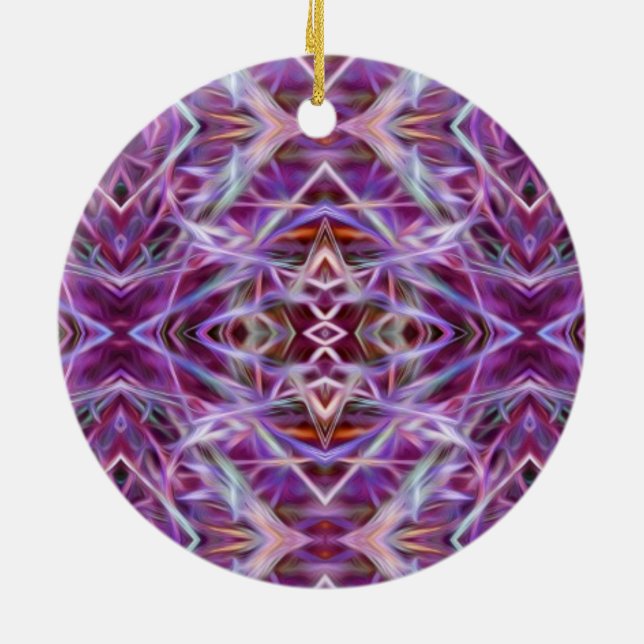 Ornement En Céramique Mandala en rose (Dos)