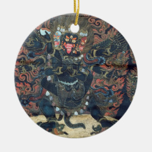 Ornement En Céramique Mandala (parchemin peint)