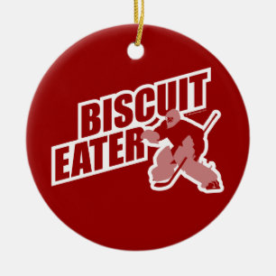 Ornement En Céramique Mangeur de biscuit (gardien de but d'hockey)