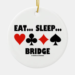Ornement En Céramique Mangez… le pont de sommeil… (l'humour de jeu de