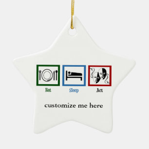 Ornement En Céramique Mangez le sommeil Act Drôle étoile