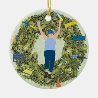 Ornement En Céramique Manipulateur 2 d'agilité de guirlande de Noël