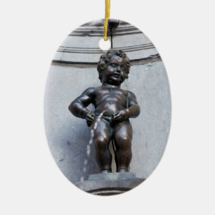 Ornement En Céramique Mannekin Pis à Bruxelles