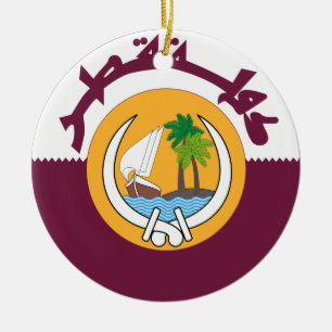Ornement En Céramique Manteau du Qatar des bras