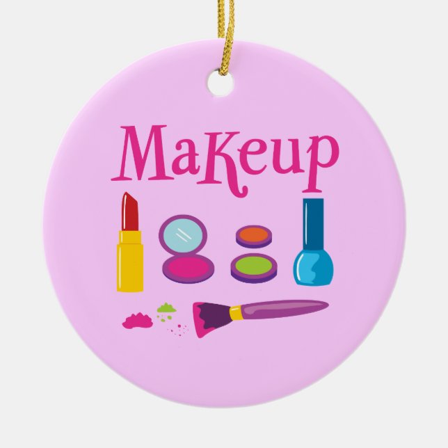 Ornement En Céramique Maquillage coloré (Devant)