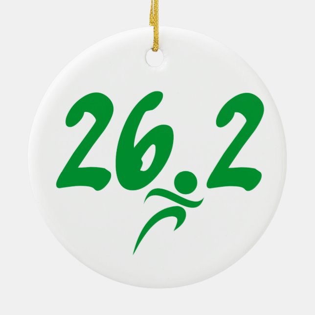 Ornement En Céramique Marathon vert 26,2 (Dos)