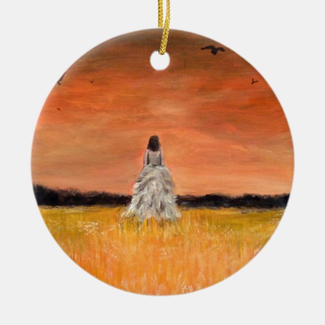 Ornement En Céramique Marche loin avec la dignité (Devant)