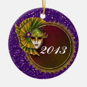 Ornement En Céramique Mardi Gras - SRF