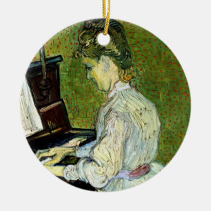 Ornement En Céramique Marguerite Gachet au piano par Vincent van Gogh