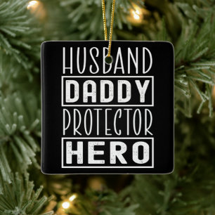 Ornement En Céramique Mari Daddy Protector Hero Vétérinaire Papa