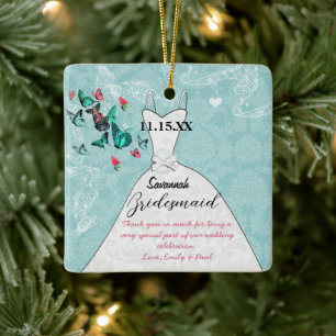 Ornement En Céramique Mariage Gown Bridesmaid Papillon Choisir la couleu