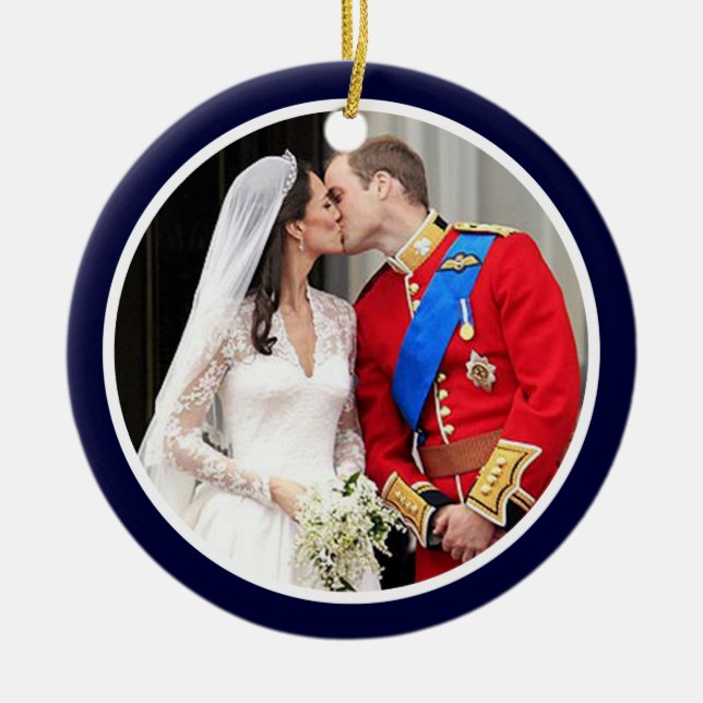 Ornement En Céramique Mariage royal (Devant)