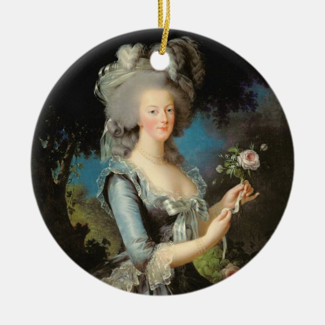 Ornement En Céramique Marie Antoinette avec un rose, 1783 (Devant)