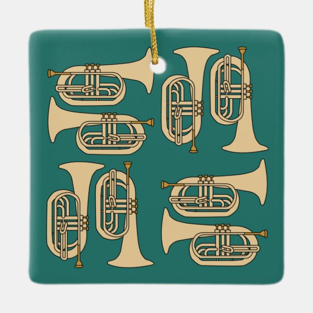 Ornement En Céramique Marquage Sac fourre-tout Baritone Crosshatch (Devant)