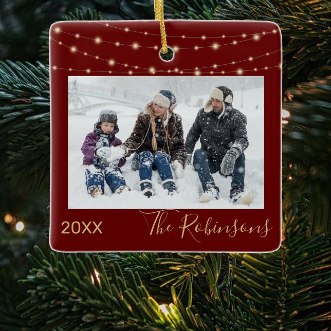 Ornement En Céramique Marron | Or | Arbre de Noël photo (Créateur téléchargé)