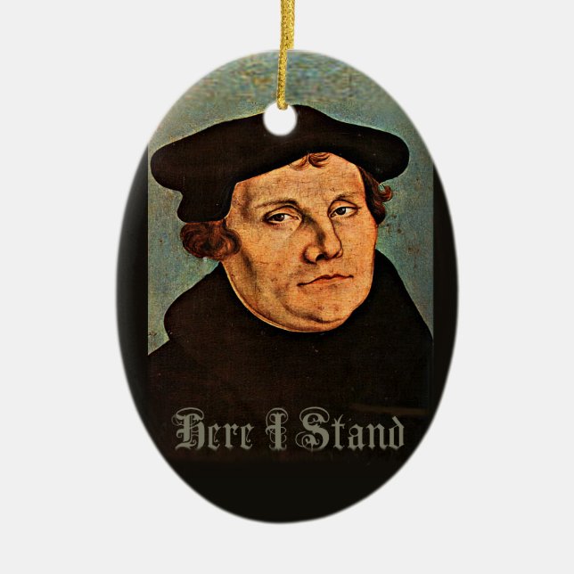 Ornement En Céramique Martin Luther ici que je me tiens (Devant)