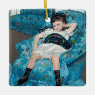 Ornement En Céramique Mary Cassatt - Petite fille dans un fauteuil bleu