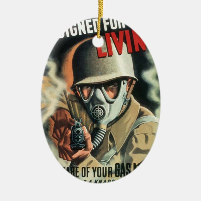 Ornement En Céramique Masque de gaz (Devant)