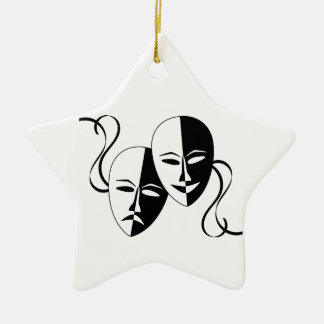 Ornement En Céramique Masques de théâtre de comédie et de