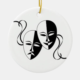 Ornement En Céramique Masques de théâtre de comédie et de