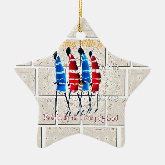 Ornement En Céramique Massai Morans art chrétien Imprimer (Devant)