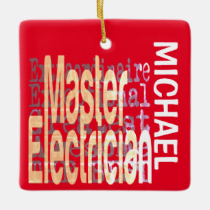 Ornement En Céramique Master Electrician Extraordinaire CUSTOM