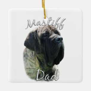 Ornement En Céramique Mastiff (brosse) Papa 2