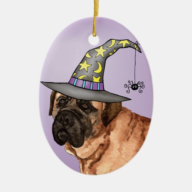 Ornement En Céramique Mastiff Witch (Devant)