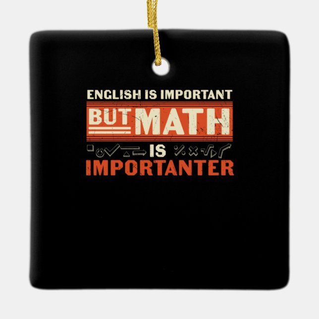 Ornement En Céramique Math Enseignant Math Math est important (Devant)