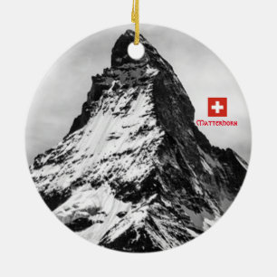 Ornement En Céramique Matterhorn Switzerland Panoramic Ornament