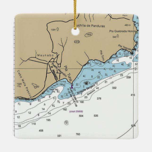 Ornement En Céramique Maunabo Porto Rico (Dos)